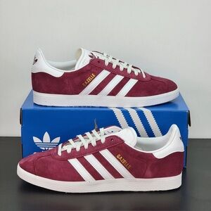 Men’s Adidas Gazelle Casual Shoes - Collegiate Burgundy White